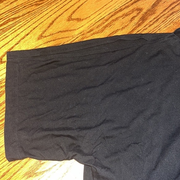 Eileen Fisher Woman’s Black T-Shirt Dress With Cut Out Shoulders - Picture 6 of 6